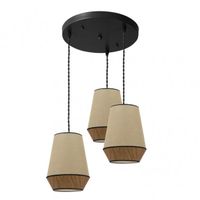 fabrilamp lampara de techo modelo campana 3 luces sacomarron regulable