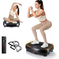 plataforma vibratoria nettlife para fitness con bandas de resistencia - 199 niveles y 5 programas - equipo de gimnasio en casa para un entrenamiento completo