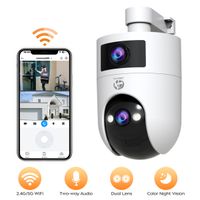 camara ip de seguridad jooan 4k 6mp hd wifi ptz para exteriores doble lente doble pantalla seguimiento ia vision nocturna en color