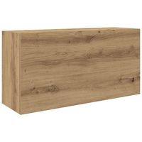 mueble de pared bano  armario de bano madera ingenieria roble artisan 80x25x40cm