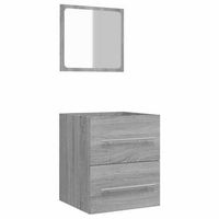 armario de bano con espejo gris sonoma 41x385x48 cm vidaxl