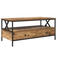 mesa de cafe - mesa de centro - mesa baja madera vieja 100 x 51 x 45 cm madera contrachapada