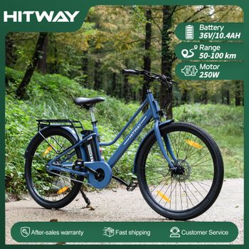 Bicicleta Eléctrica Hitway de 27.5 Pulgadas, Batería de 36V 13Ah, Bicicleta Eléctrica de Montaña para Adultos, Pantalla LCD, 25 km/h, con Motor de 250W