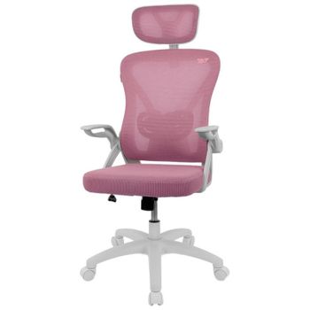 Silla gaming Drift DRAIR35 rosa respaldo de malla reposabrazos ajustables 120 kg