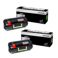 original multipack lexmark mx810dfe printer toner cartridges 2 pack -62d0xa0