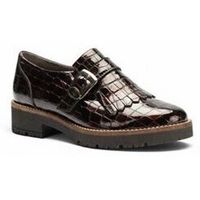 pitillos zapatos de tacon flecos coco burdeos para mujer