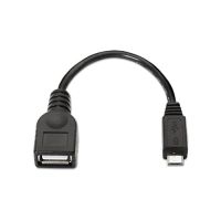 nanocable cable otg usb 20 micro usb-b macho a usb-a hembra 15cm negro