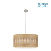 akunadecor colgante en color madera claray metal niquel alexandra