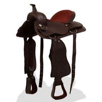 montura occidental cabezada y pechera cuero real 15 marron vidaxl