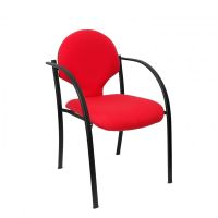 piqueras y crespo hellin pack de 2 sillas chasis negro bali rojo