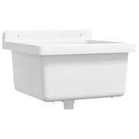 fregadero lavabo de pared resina blanco 40x40x24 cm