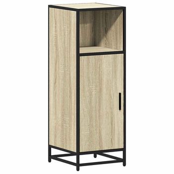 Armario De Baño De Roble Sonoma 35x37,5x100 Cm Madera De Ingeniería Vidaxl
