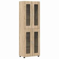 aparador alto florin 60 x 35 x 182 cm roble sonoma vidaxl