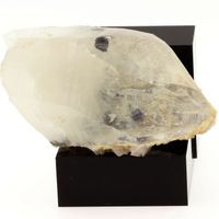 cuarzo con inclusiones de arsenopirita - piedra natural de china mina yaogangxiana - magnifica muestra de cuarzo transparente con 4 inclusiones de