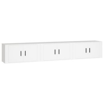 Muebles Para Tv De Pared 3 Unidades Blanco 80x34,5x40 Cm