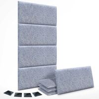 dhome juego de 8 paneles tapizados de tela de lujo pack autoadhesivos para pared acusticos absorbentes proteccion espigas azul 60x60cm x8
