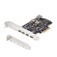 tarjeta pcie usb 32 gen 2 startech pexusb315c4a 4x usb-c 1x usb-a interno 10gbps sata low-profile