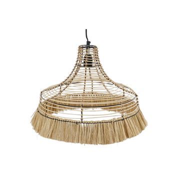 Lampara Techo Yute Metal 45x45x36 Natural