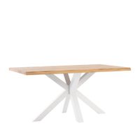 mesa 160 extensible con tapa de porcelanico negra y patas negras