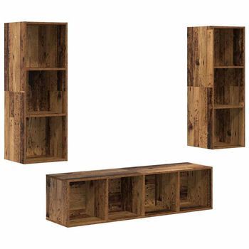 Conjunto De Mueble De Tv 3 Uds. Madera Vieja Vidaxl