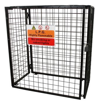 Jaula Metálica 92cm Para 3 Cilindros De Gas 19kg Acero Galvanizado Impermeable