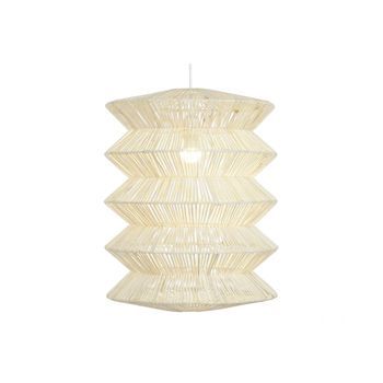 Lampara Techo Ratan Hierro 40x40x54 Natural