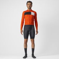 castelli prologo 7 long sleeve jersey - s - fiery redlight blackivory