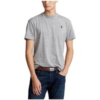 polo ralph lauren tops y camisetas classic fit crewneck t-shirt - grey heather para hombre