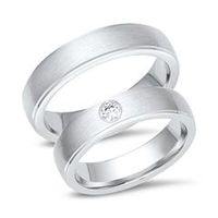 alianzas oro blanco 18 quilates con diamante