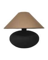 lampara de mesa de ceramica en color negro de 29cm