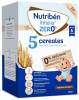 nutriben innova papilla zero de 5 cereales 6m 500 gr