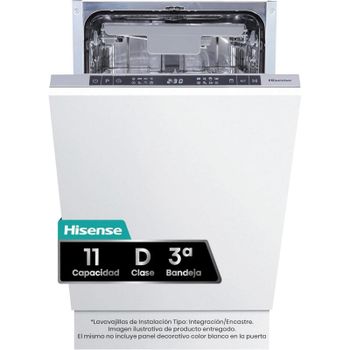 Lavavajillas Hisense HV543D10 Integrable 45cm 11 servicios Inverter Blanco D