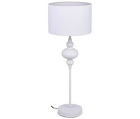 lampara de mesa de metal blanco 30x30x80h cm