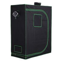 outsunny carpa hidroponica en mylar con entradas de aire ajustables para cultivo de interior 120x60x150 cm negro   aosom espana