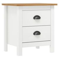mesita noche  mesa auxiliar  mesilla hill 2uds madera maciza pino blanco 46x35x495 cm