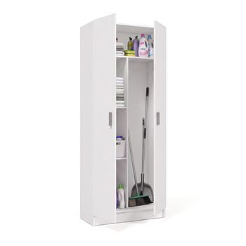 Armario De 2 Puertas 73x180 Cm Multi Useful Blanco 73 X 180 X 37 Cm