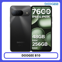 telefono inteligente doogee b10 android 16 48gb256gb ip68 pantalla fhd de 663r 120hz helio g100 bateria grande de 7600mah camara de 64mp