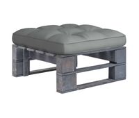 vidaxl otomana de jardin de palets madera de pino impregnada gris