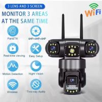 camaras de seguridad cctv con vision nocturna deteccion humana pir zoom 10x 3 lentes 3 pantallas hd de 6mp para exteriores con sim 4g
