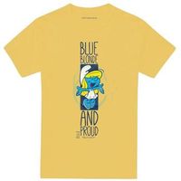 the smurfs camiseta blue blonde and proud para mujer