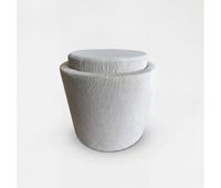puff aylo almacenaje 45x41cm color beige - conforama