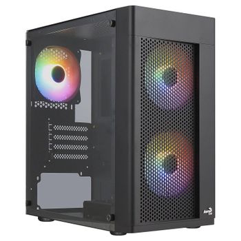 Aerocool HEXFORMBKV2 FRGB Micro-ATX/Mini-ITX Cristal Templado USB 3.0 Negro