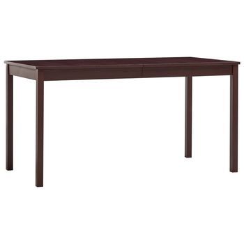 Mesa De Comedor De Madera De Pino Marrón Oscuro 140x70x73 Cm Vidaxl