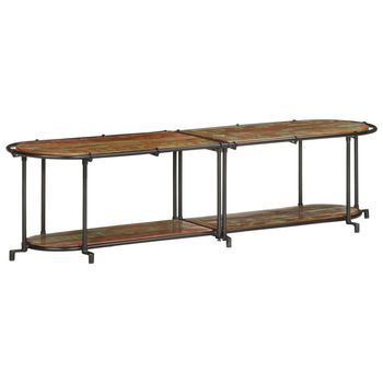 Mueble Tv | Mueble De Salón | Mesa De Tv Madera Maciza Reciclada 160x42x40 Cm