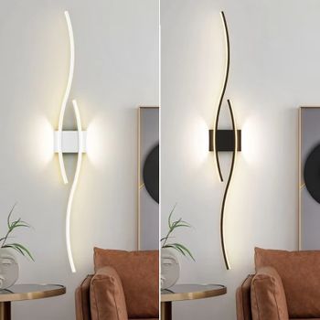Luces LED modernas para pared, aplique de pared para dormitorio, mesita de noche, pasillo, decoración interior, lámparas LED de pared AC85-265V