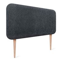 dhome cabecero tapizado liso con patas redondeado tejido luxury para pared acusticos cabeceros absorbentes cabezal cama dormitorio silver ebony 100cm