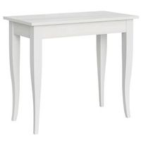 consola clasica extensible de madera blanca 14 plazas de 48 a 308 cm silia