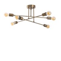 lampara de techo fleur-1504 oro cobrizo metal 66x66x27 cm
