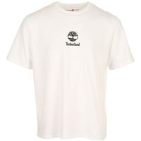 timberland camiseta print stack logo short white para hombre