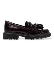 carmela para mujer 16437902-burdeos mocasines de piel 164379 granate 40 3 a 5cm ninguno casual clasico charol